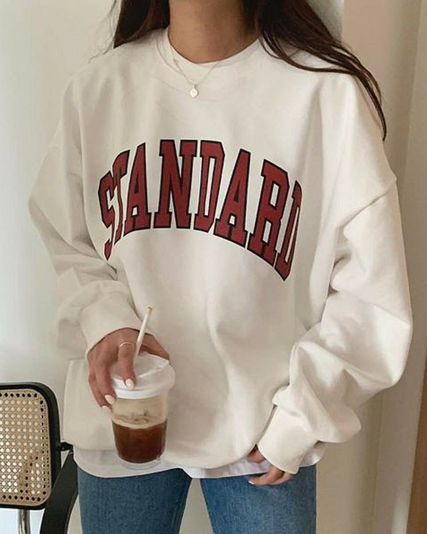 STANDARD Oversized Sweatshirt - Classic White